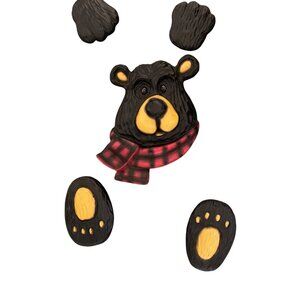 Bear Sculpture  Tree Hugs‎ Garden Decorative 4 Paws Feet-